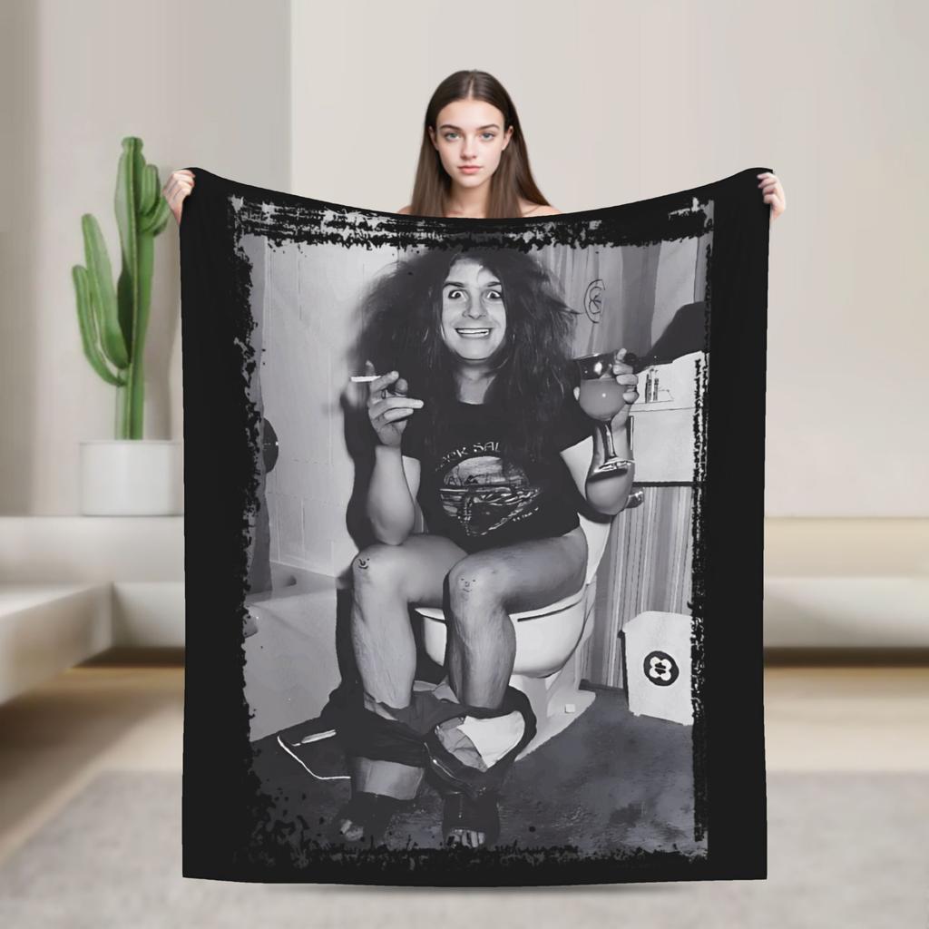Ozzy RIP Ozzy Osbourne Koc w stylu vintage Koc podróżny do biura Koc flanelowy na zewnątrz Ciepły Miękki Wysokiej jakości Pled Prezent