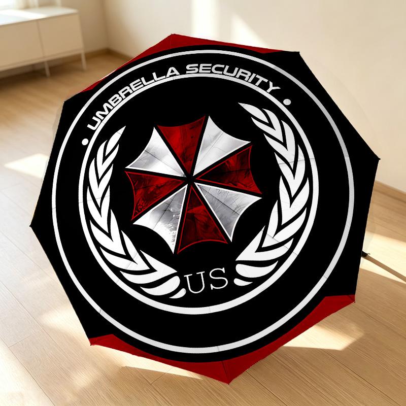 Umbrella Security 8 Ribs 3Fold Black Glue Uv Protection Umbrella Sun Protection Rainproof Compact Folding Umbrella For Travel Daily Use C923338