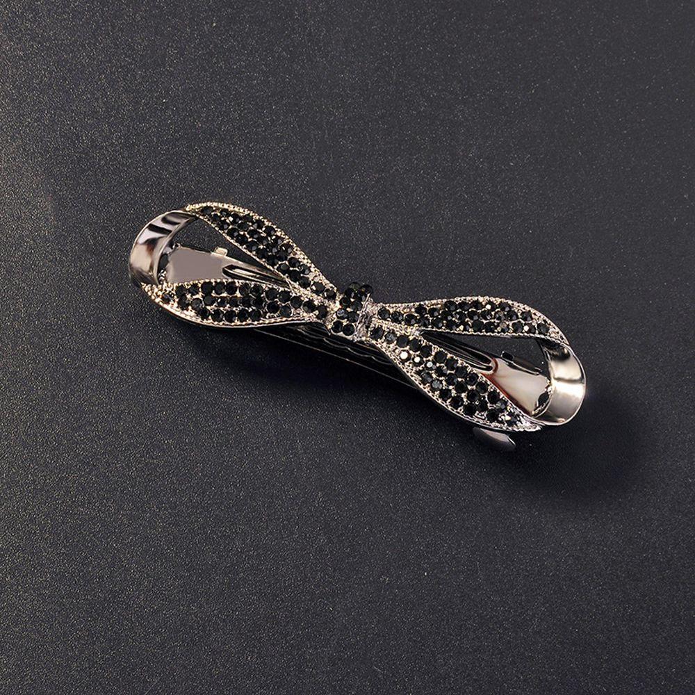 Temperament Crystal For Girls Bow Hairgrip Women Spring Clip Small Hair Clip Korean Ponytail Holder