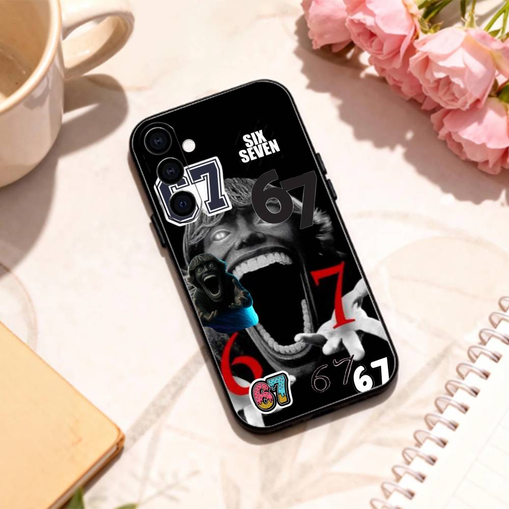 

67 S-Six S-Seven Meme A-Aesthetics phone Case For Samsung Galaxy A73,A72,A71,A70,A53,A52,A51,Others Soft Black Shell Samsung a12