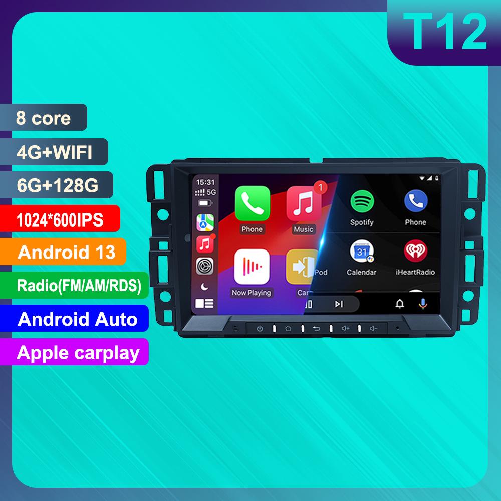 Chevrolet GMC In-Car Navigation Android GPS HD Reverse Camera & CarPlay Player