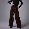 Simple High-end Suit Wide-leg Pants for Women, Spring, Commuter Workplace High-waisted Casual Straight-leg Pants