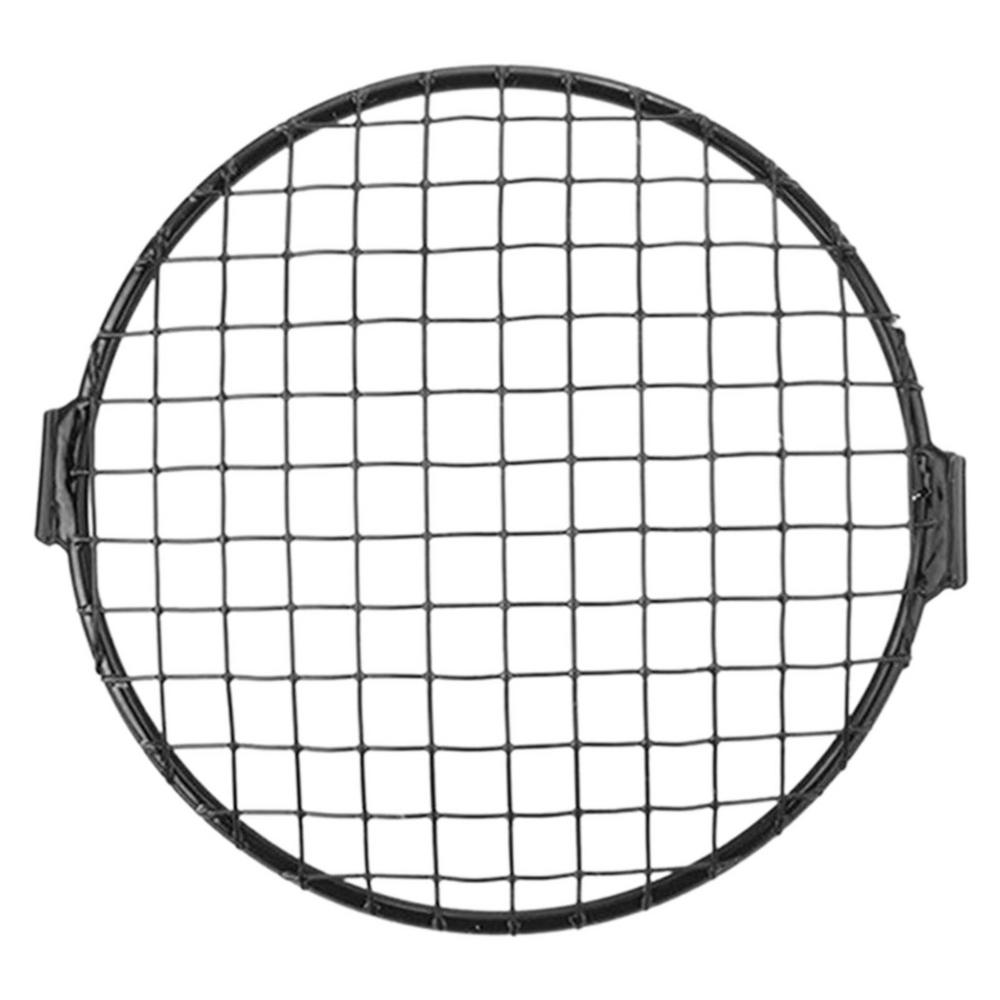 Motorcycle Headlight Grill Retro Mesh Grill Cover Round Motorbike Headlamp Guard Vintage Motorbike Decoration For 6.5Inch LED