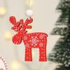 12pcs Christmas Tree Decorations Wooden Elk Pendant Hanging Ornaments