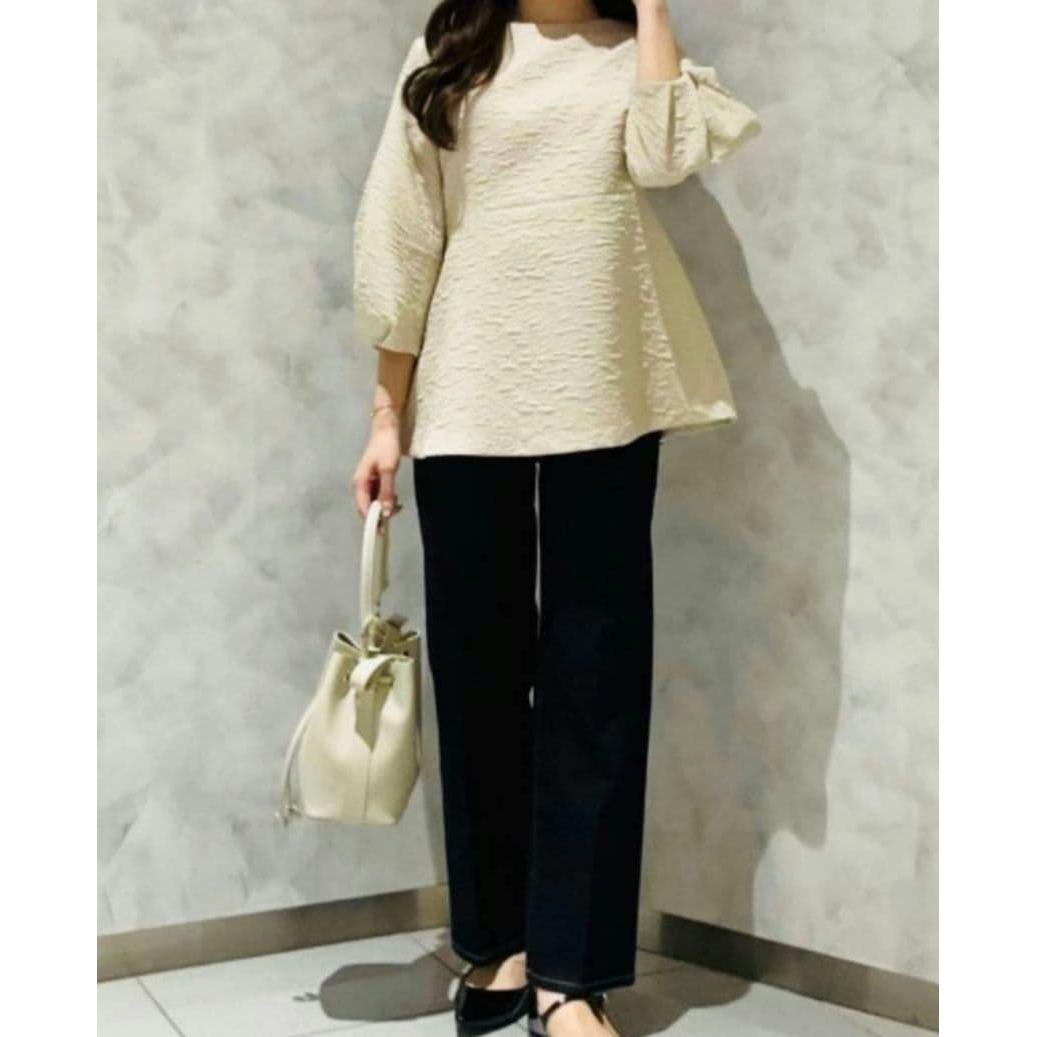 New with tag PLST Jacquard Peplum Blouse Spring/Summer Regular price 9,990 yen