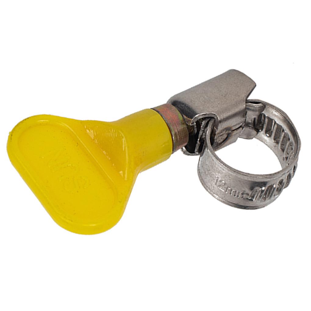 20pcs Clamp Key Type Hose Clamp Garden Fuel Line Adjustable Stainless Butterfly Hose Clam