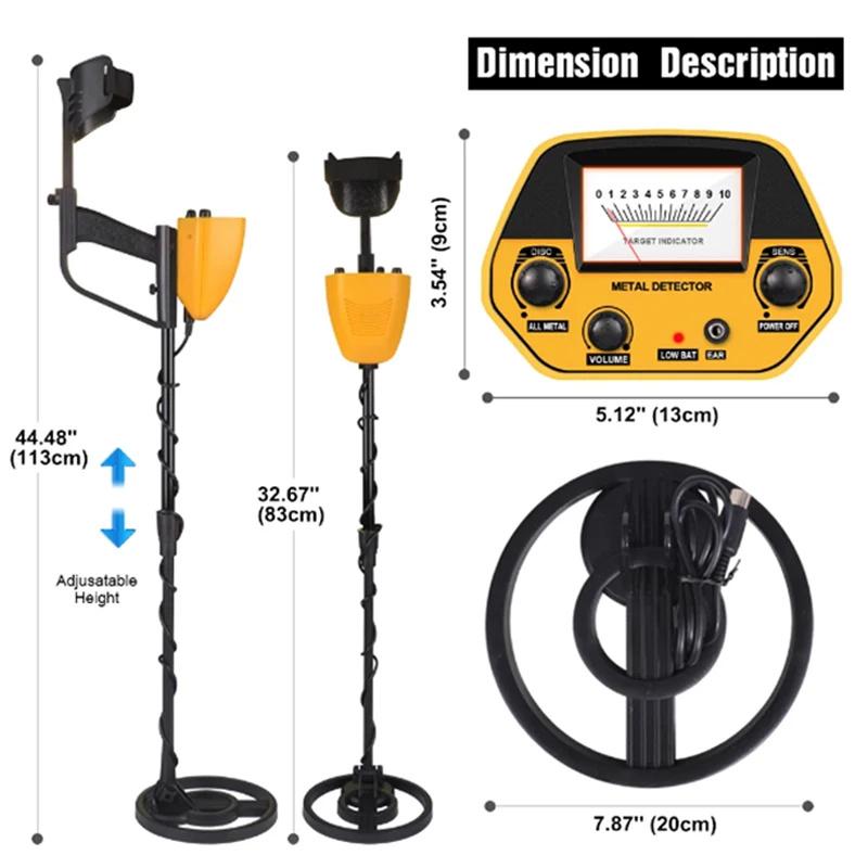 MD5090 Underground Gold Metal Detector Finder Objects Buried Long Range Scan Search Treasure Treasure Hunter with Headphones