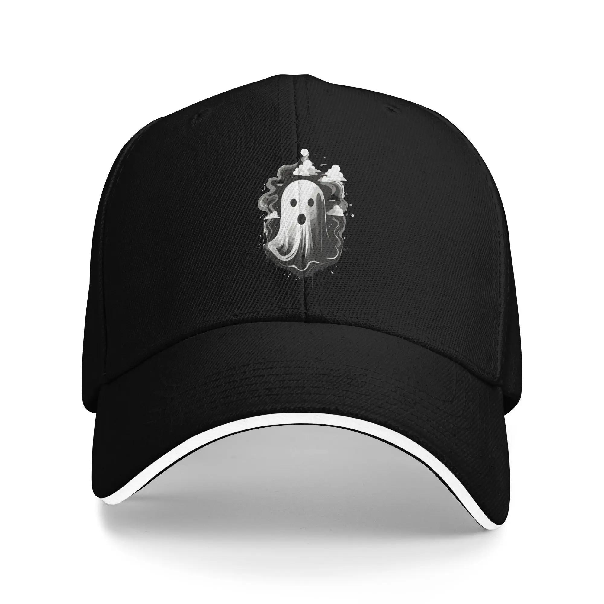 

Ghost Of Disapproval Sun Baseball Cap Summer Women Unisex Spooky Creepy Ghost Design Trucker Hat Breathable Casual Snapback Cap One Size