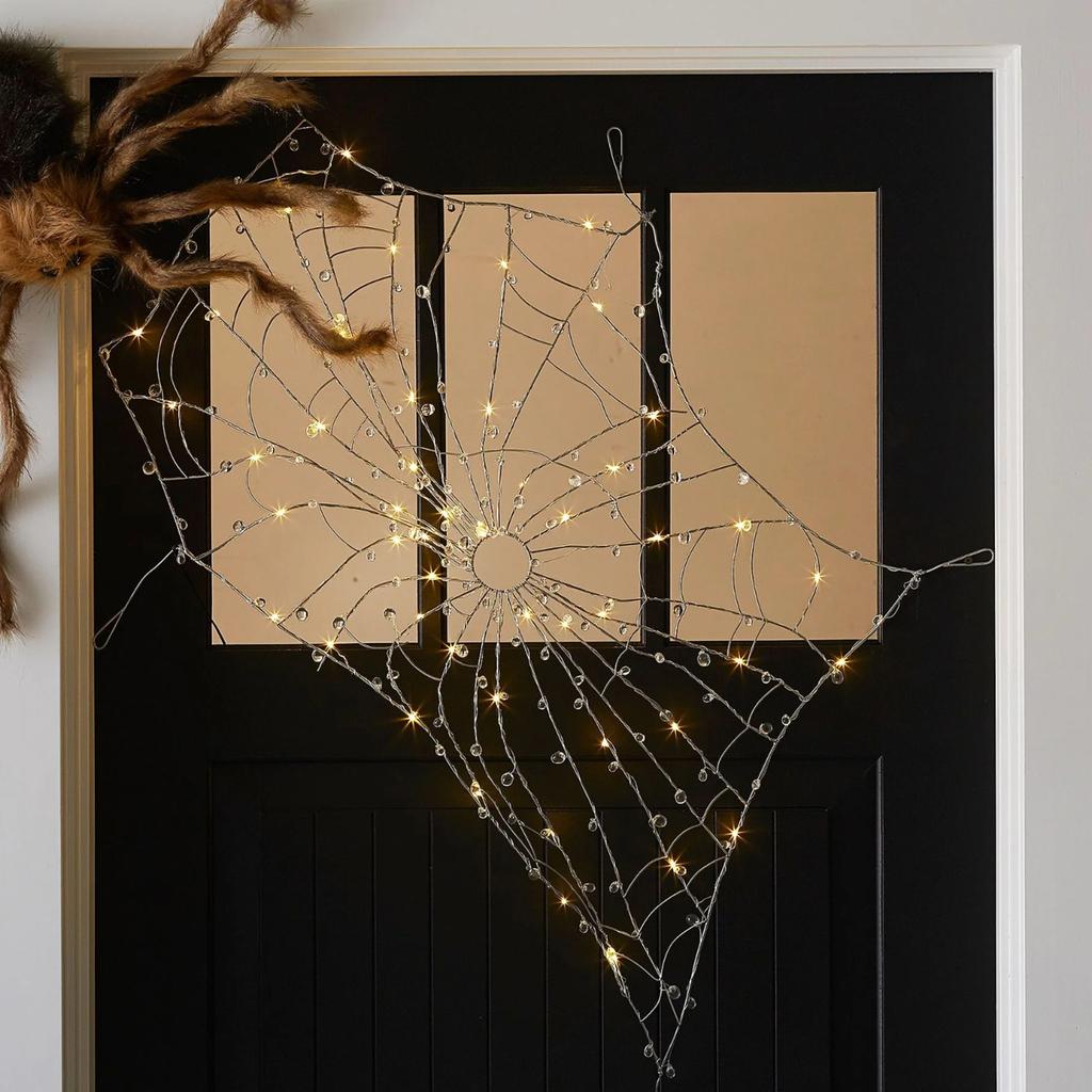 48in Halloween Crystal Web Lamp Indoor/Outdoor Decoration Props