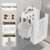 Foldable Wall-Mounted Laundry Basket: Punch-Free, Multifunctional, Large Capacity Storage Bucket for Bathroom.