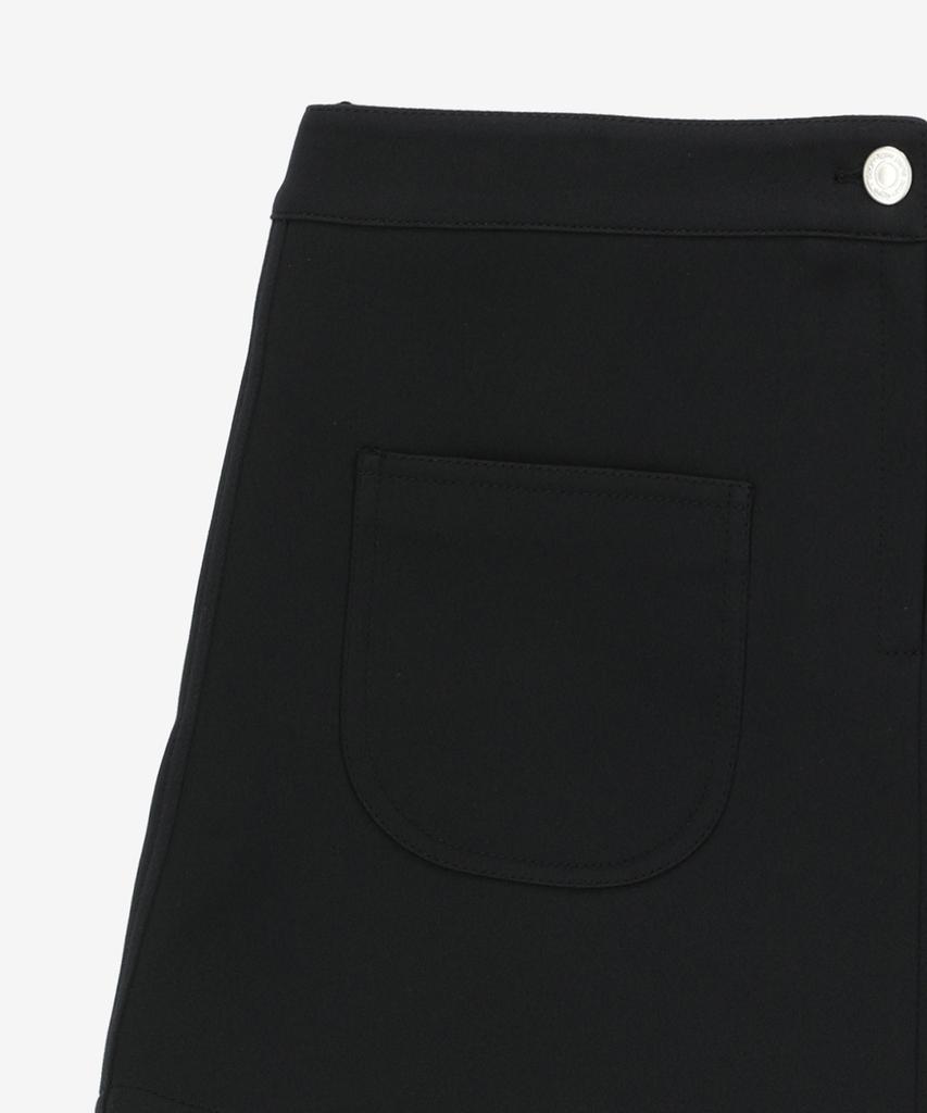 COURREGES Two-Pocket Twill Mini Skirt - Black / Vescju188Pl00079999