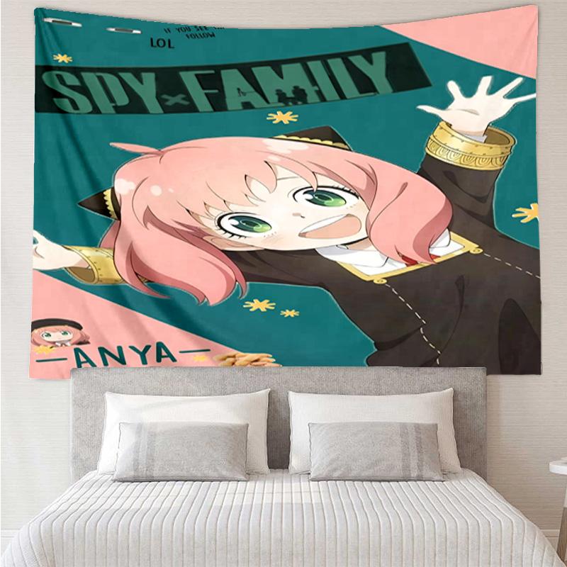 Spy Family Adventure Quick-Dry Tapestry Hanging for Bedroom,Livingroom, Playroom,Decor Art Room Wall Tapestry Holiday and Birthday Gifts