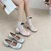 Fashion Spring Autumn Women's New Shoes Mary Jane Fashion Coarse Heel Shoes Elegant trendy Bow shoe Light versatile ladies pumps Mujer