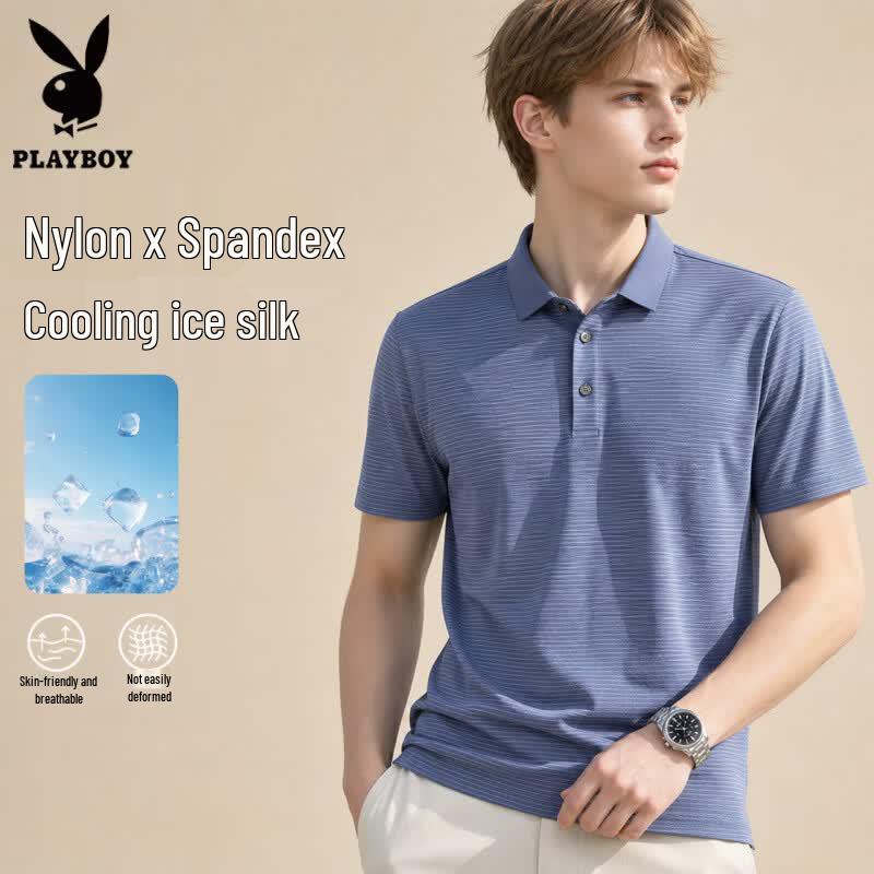 Playboy Men s Cool-Feel Quick-Dry Polo Shirt M