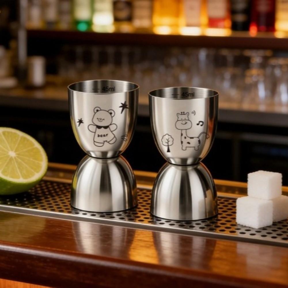 30/60ML Stainless Steel Jigger Accurate Bar Jigger Creative Measuring Cup Bar Tools