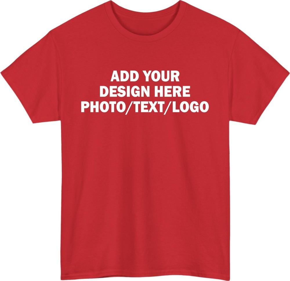 Design your own custom tshirt personalised photo text logo print unisex tee S