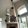 3-Light Mid-Century Modern Raw Brass Sputnik Chandelier Modern Brass Pendant Light Ceiling Fixture for Living Room, Bedroom, Kitchen