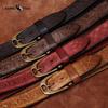 Personalized Diamond Embossed Leather Belt for Men, Genuine Top Layer Cowhide Retro Casual Belt