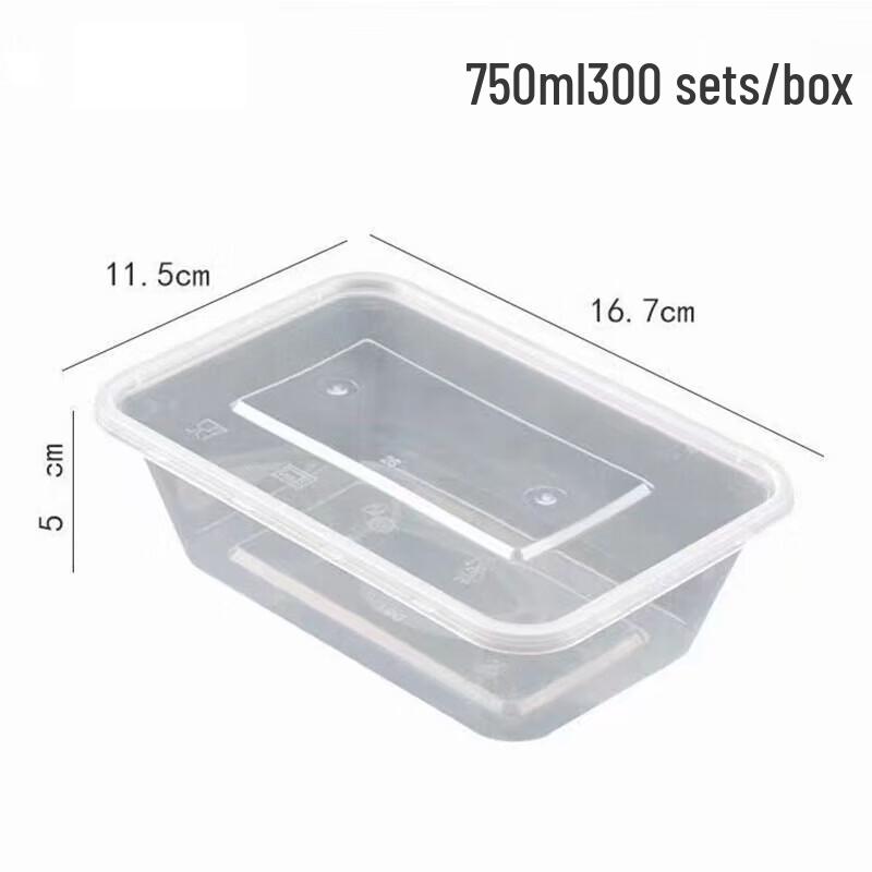 

Disposable Rectangular Plastic Food Containers with Lids