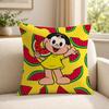 Character MMagali Cartoon Cushion Cover Soft Short Plush SkinFriendly Cushion Case for MultiScene Use