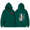 Anime-Inspired Oversized Hoodie With Ribbed Hem Unisex Sweatshirt Fall Casual Wear