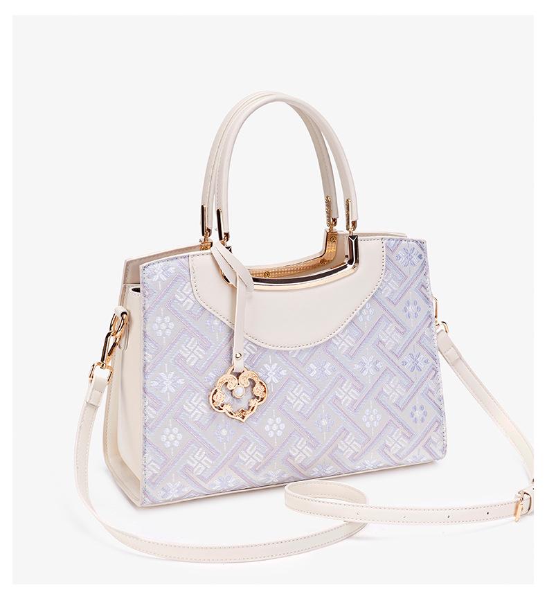 Guangxi Zhuang Brocade Women's Large-Capacity Handbag, 2026 New Style High-End Shoulder & Crossbody Bag