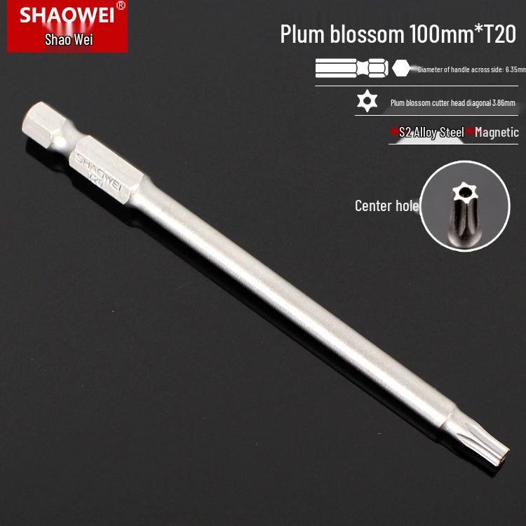 Magnetic 50mm Star Screwdriver & Hex Bit Set for Electric Drills