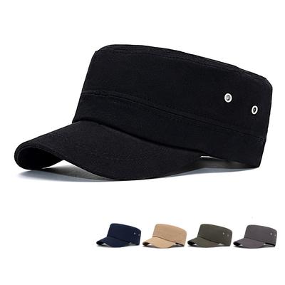 Herren Baumwollkappe Einfarbig Flache Kappe Outdoor Sportkappe Sonnenschutzkappe