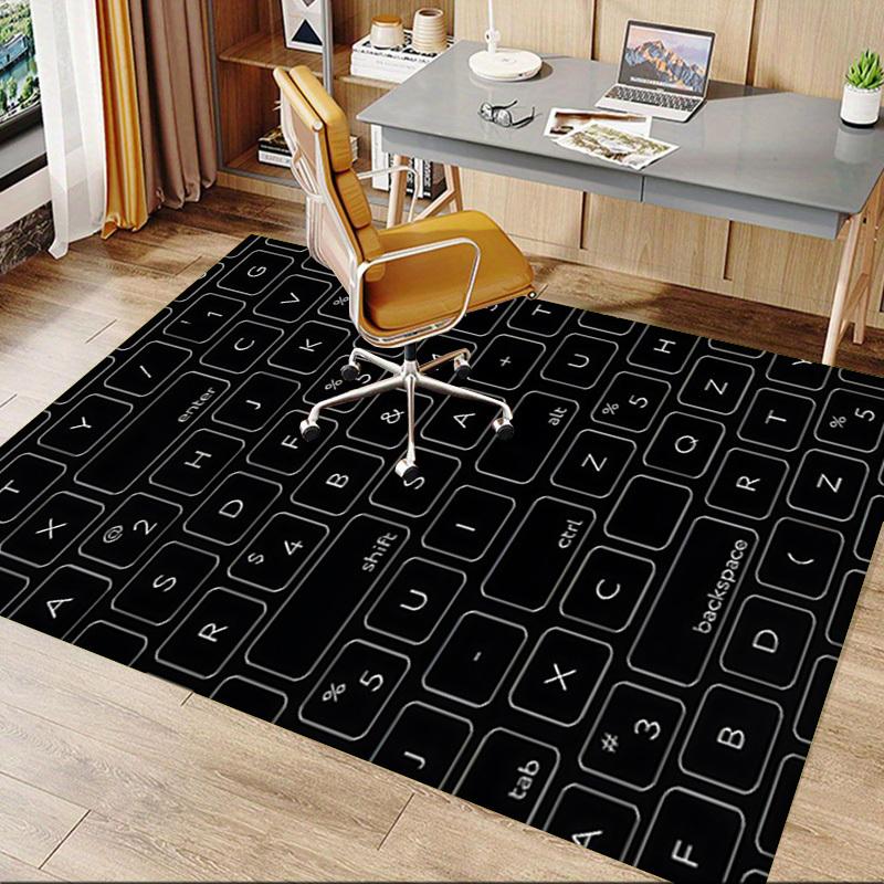 1PC keyboard keys Extra Large Non Slip Floor carpet, Office, family, bedroom Large Area Rug Indoor Rugs, Vibrant Colors