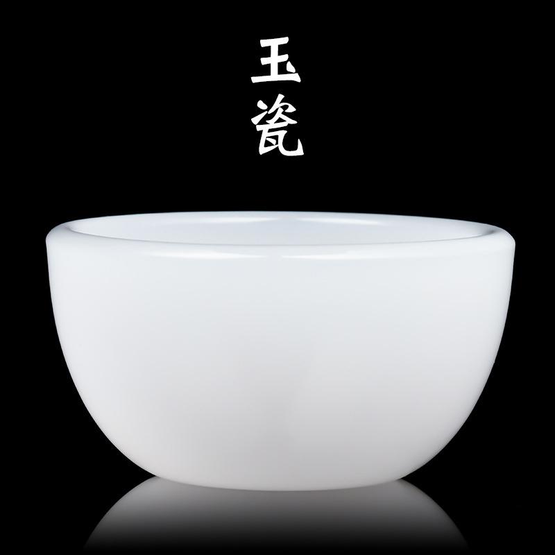 100ml White Jade Porcelain Tea Bowl Large Capacity Glass Glazed Stone Master Tea Cup Personal Chinese Kungfu Tea Set Easy To Use