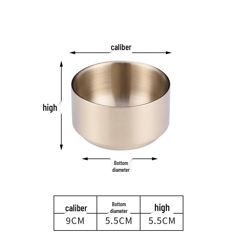 304 Doppelschichtige Edelstahl-Reisschale mit Deckel für Suppen & Kimchi - Koreanische Kinderküchenschale