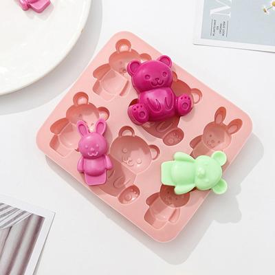 Bear Silicone Mold Cute Cartoon Animal Chocolate Cake Baking Mould Kitchen Baking Tool Kids Complementary Food Tools