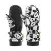 Panda Heat Fingerless Children's Ski Gloves Size S Black White