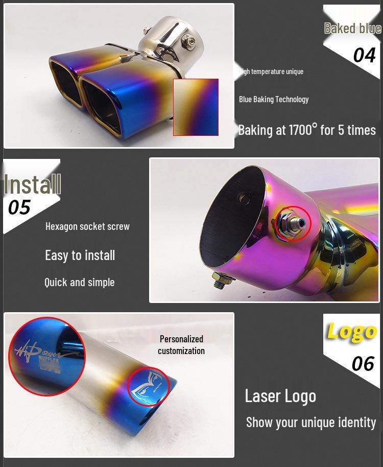 IX35/Infiniti JX35 SUV Dual Outlet 7.6 Caliber Exhaust Pipe