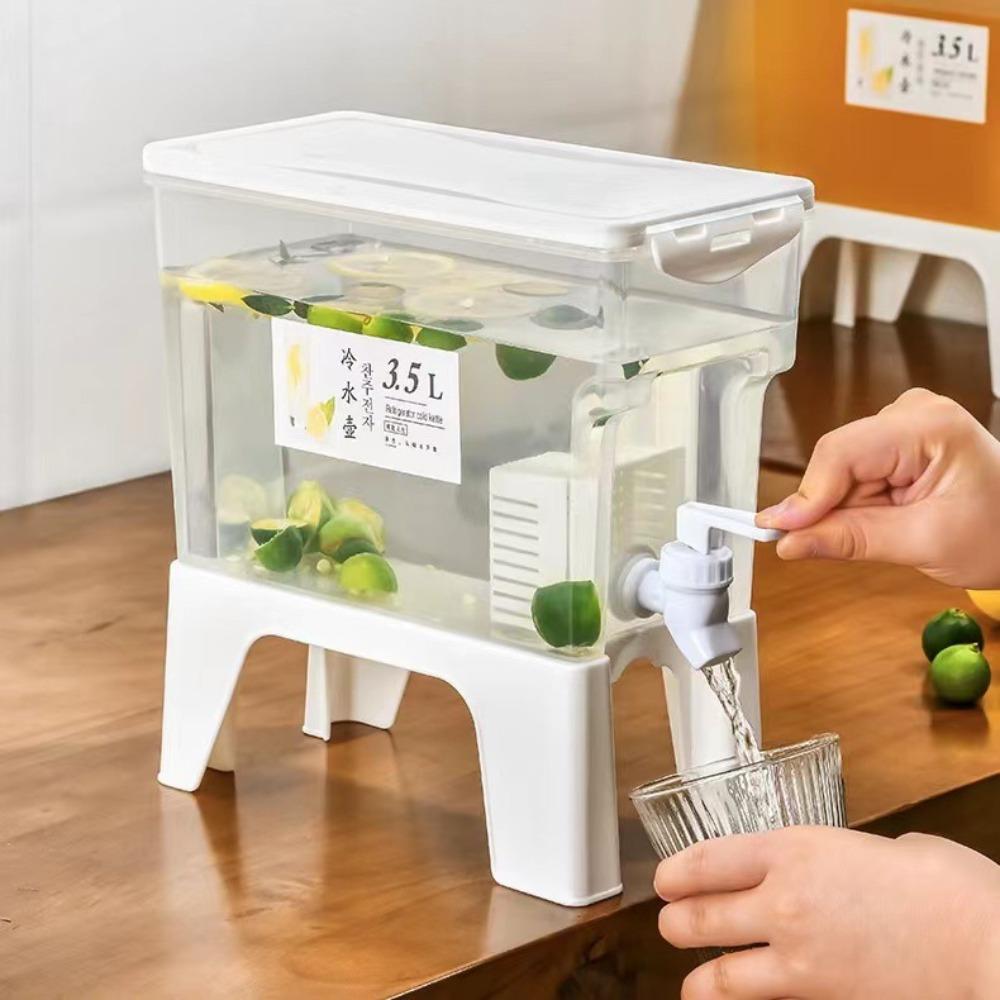Large Capacity 3.5L Faucet Drink Dispenser With Stand Juice Jug Beverage Dispenser Lemonade