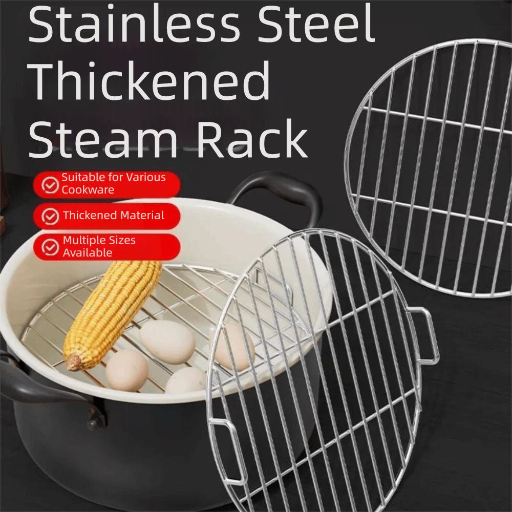 With Handles Barbecue Grill Wire Grid Extra Thicken Stainless Steel Steam Rack Charcoal Grill