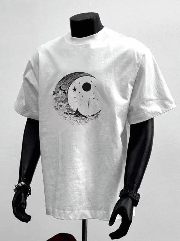 2025 Summer New TShirt Men 100 Pure Cotton Moisture Wicking Quick Drying Tee Fantastic Printting Partner Tee Short Tshirts