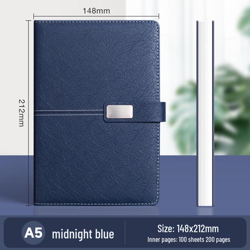 A5 Premium Geschenkset: Personalisierter Geschäftsnotizblock/Besprechungsprotokollant mit individuellem Logo.