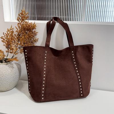 Tote Bag - Large Capacity Single Shoulder Bag, Hand-held Double Shoulder Bag, Retro Underarm Bag