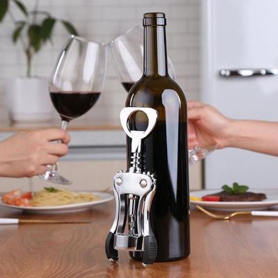 2 In 1 Wine Corkscrew Spring Loaded Wine Bottles Cork Remover Bottles Opener Restaurants