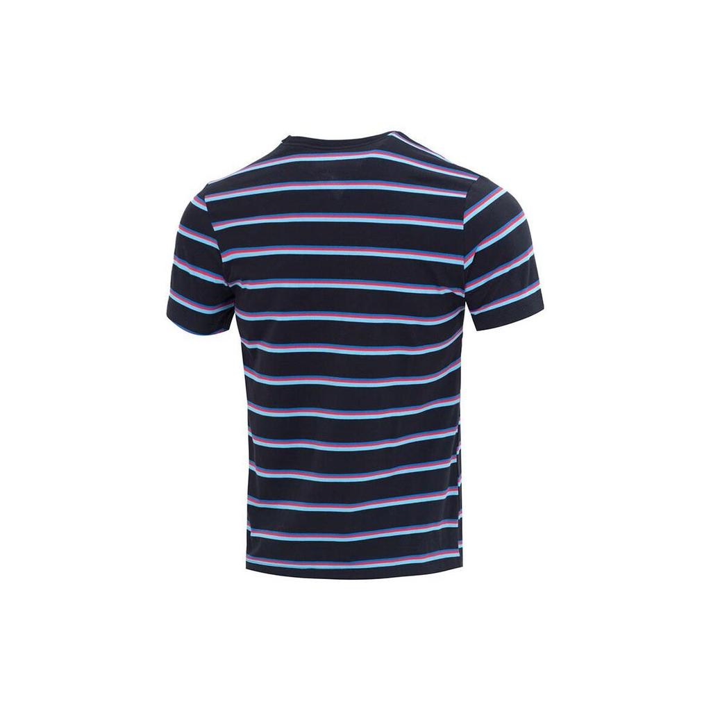 Nike Solid Color Logo Stripe Crew Neck Short Sleeve T-Shirt Men Tops Black DZ2986-010