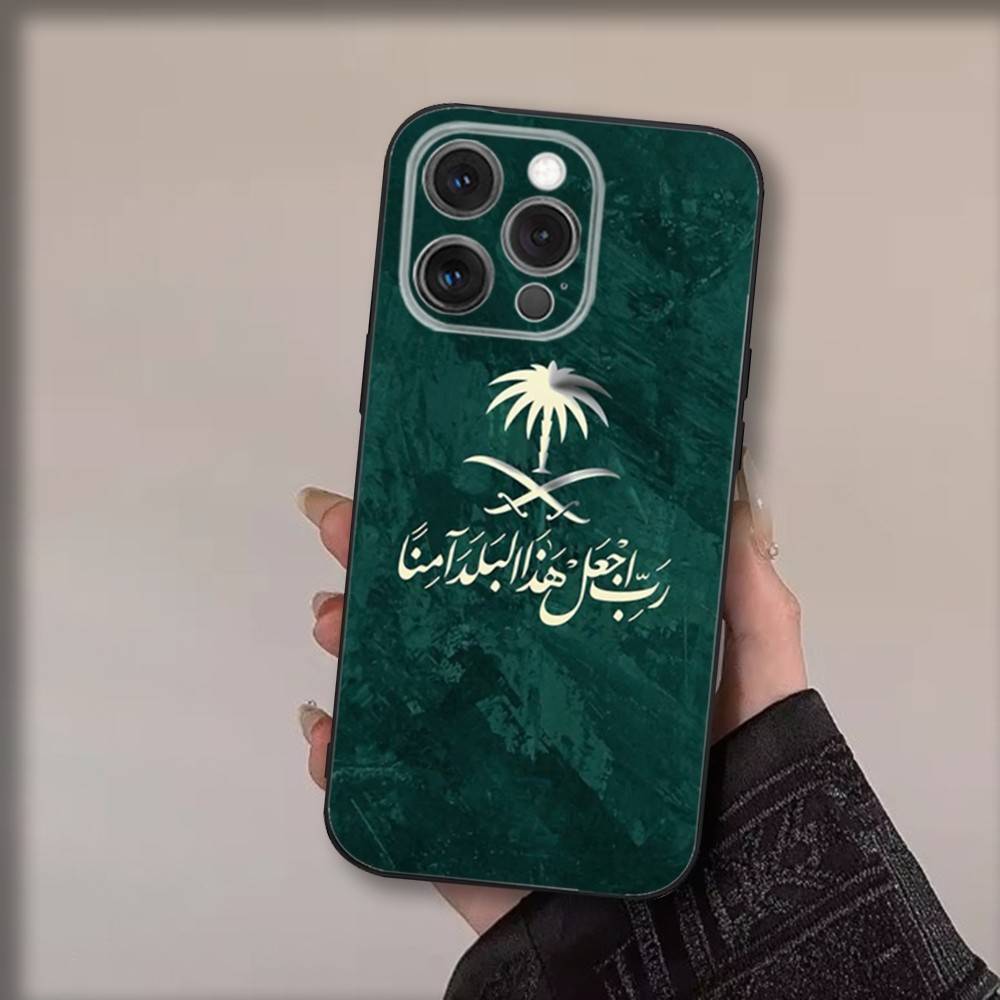 

Чехол для телефона Саудовской Аравии для iPhone 17,16,15,14,13,12,11,Pro,Max,Plus,Air,X,XS,XR,SE,8,7,Mini,Мягкий Черный Funda iPhone12PROMAX