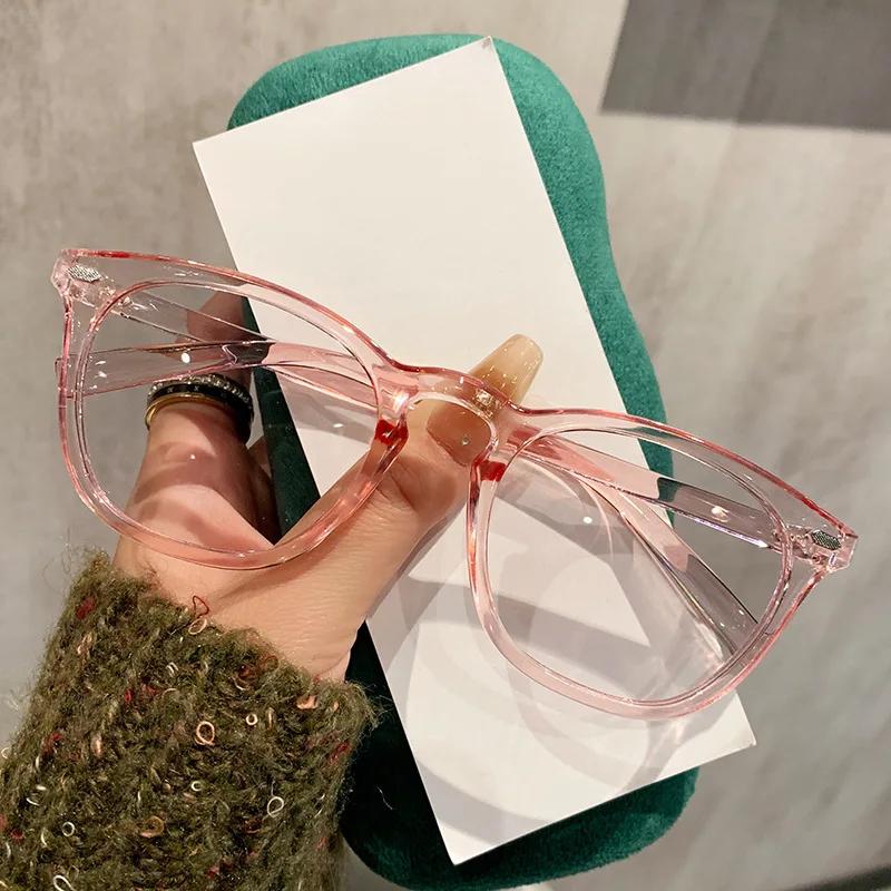 

Retro Blue Light Blocking Glasses Unisex Anti Eyestrain Optical Eyewear Transparent Lens for Computer Work Protect Eyes