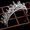 European and American Bride Silver Hair Crown Tiara Rhinestone New Korean Wedding White Wedding Accessories Wedding Hair Accessories