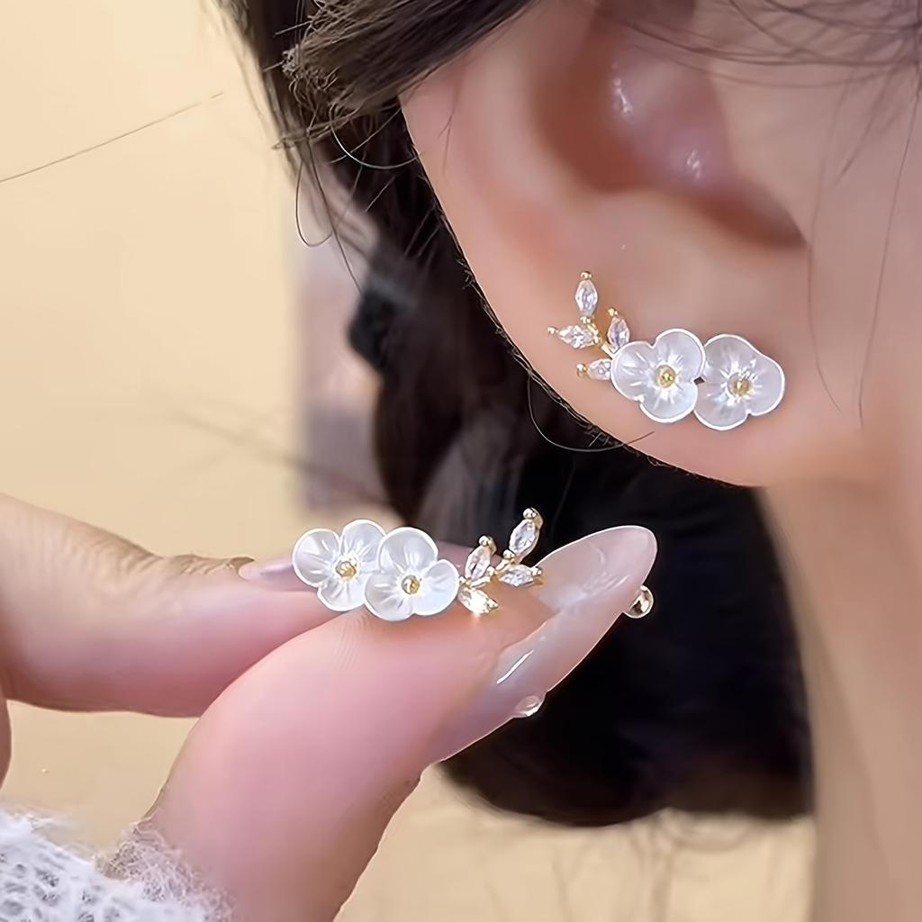 Camellia Earrings, Premium Elegant Jewelry. Perfect for Daily Wear & Weddings, Ideal Gifts for Girlfriends, Classmates & Friends.
