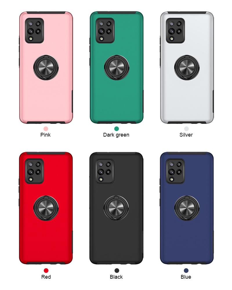 Samsung A42 5G Car Holder Case: Magnetic, Anti-Drop, Hidden Ring Stand, Full Coverage Protection