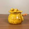 Wood Carving Money Bag Ornament for Gifts for The New Year and Housewarming Money Bag Wood Carving Decorative Item