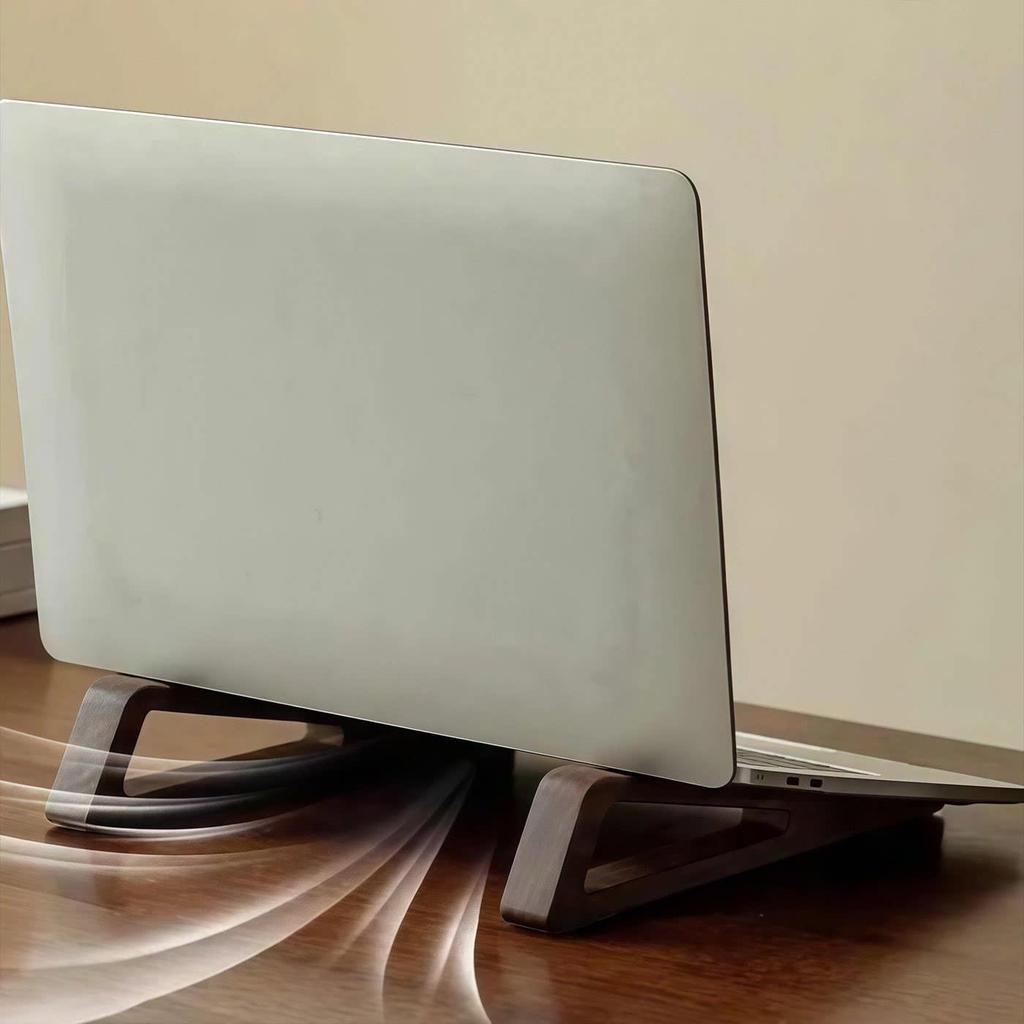 Holz-Laptopständer mit Wärmeableitung und Speicher