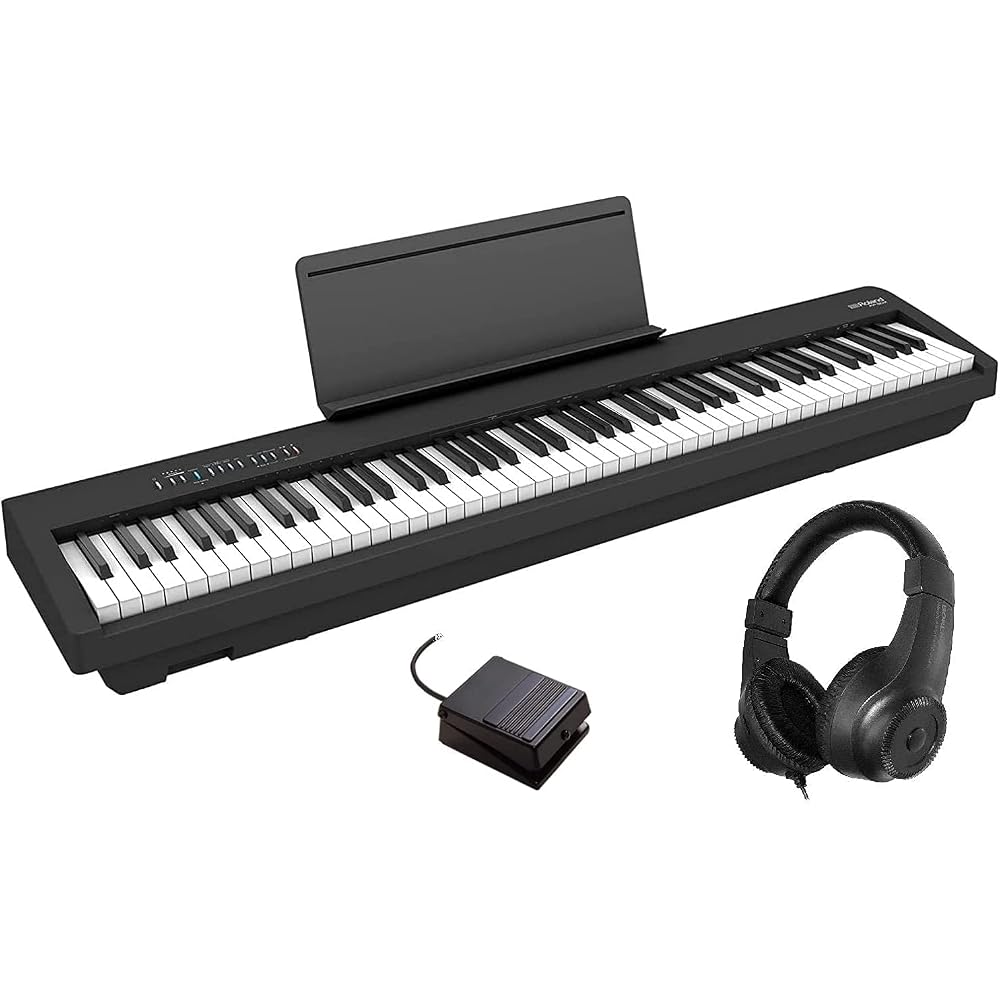 Roland FP-30X Portable Digital Piano 88 Keys Grand Touch with BH-181 Headphones Black