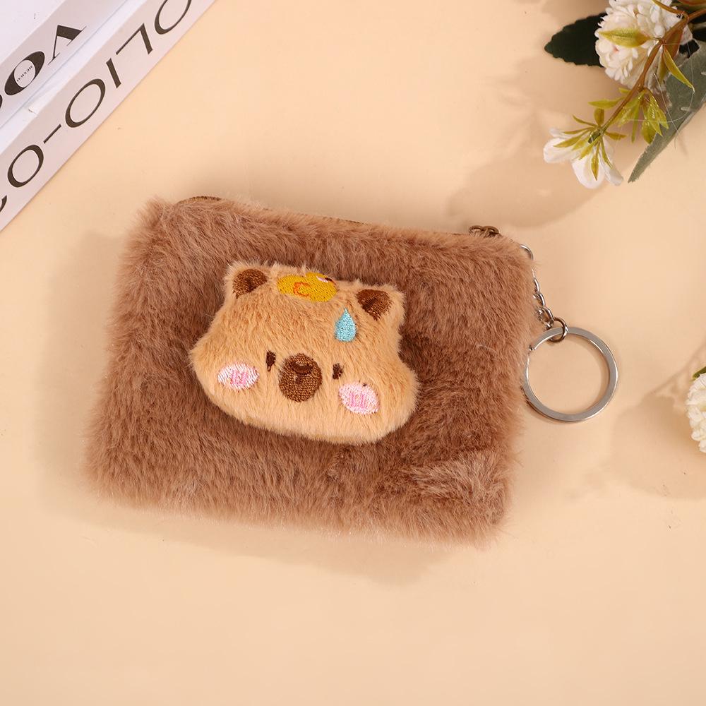 Portamonete Peluche Capibara Cartone Animato per Bambini